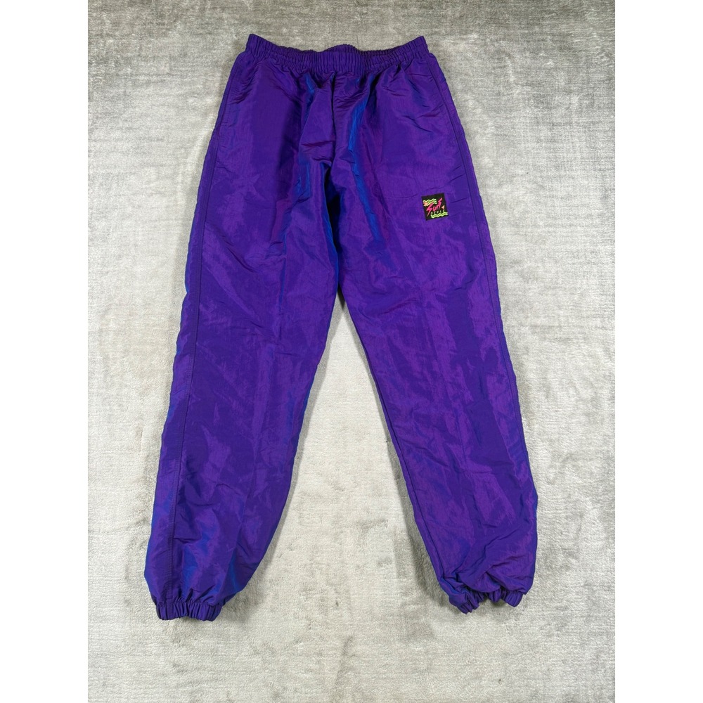 Surf Style Pants Mens Medium Purple Iridescent Vintage 90s Windbreaker Track